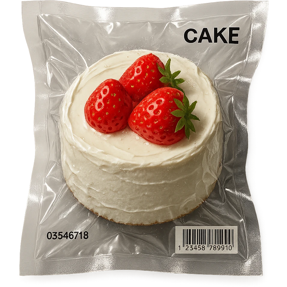 white cake with strawberries on top emoji