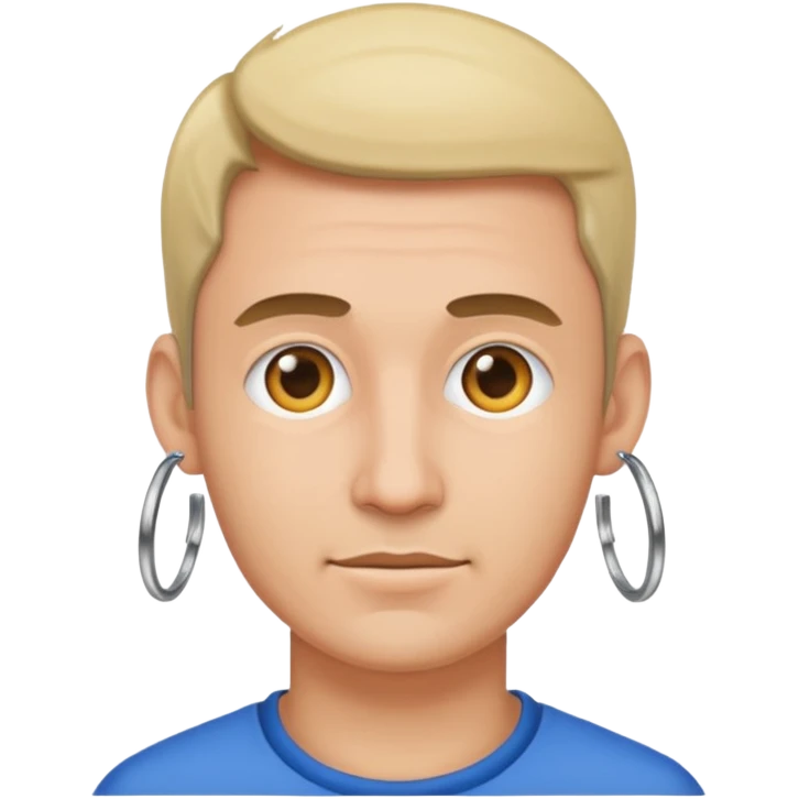 man wearing hoop earrings emoji
