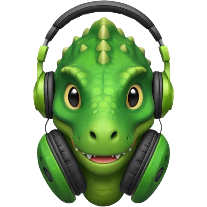 🦖と🎧のミックス emoji