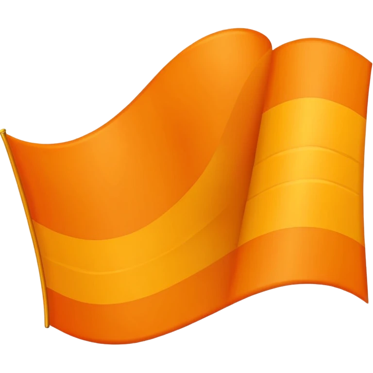 Solid Orange Color wavy flag emoji