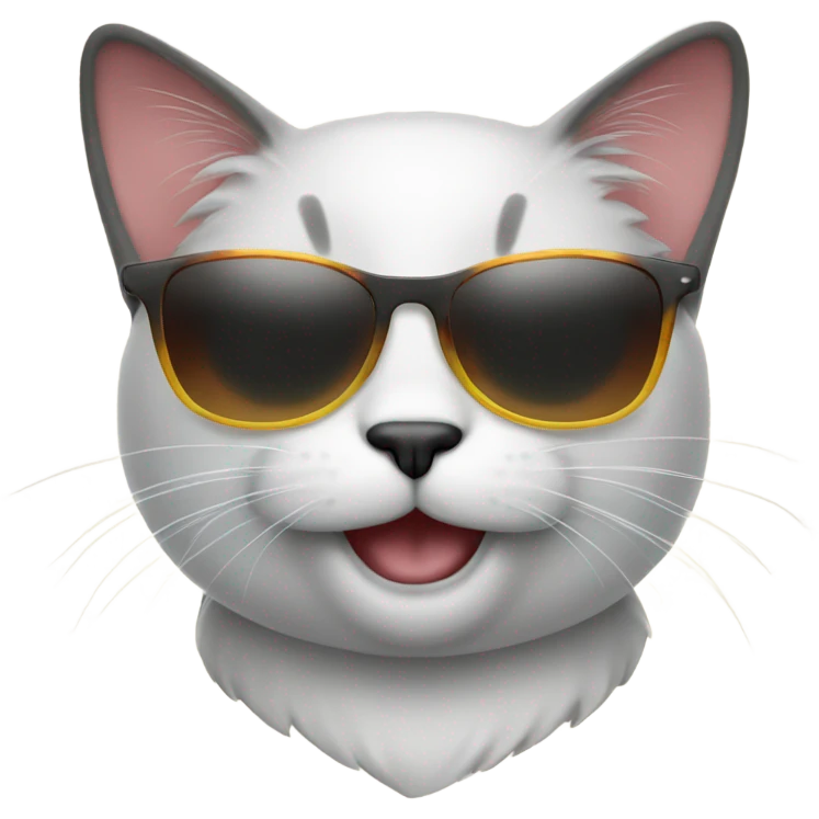 Happy cat with sunglasses emoji