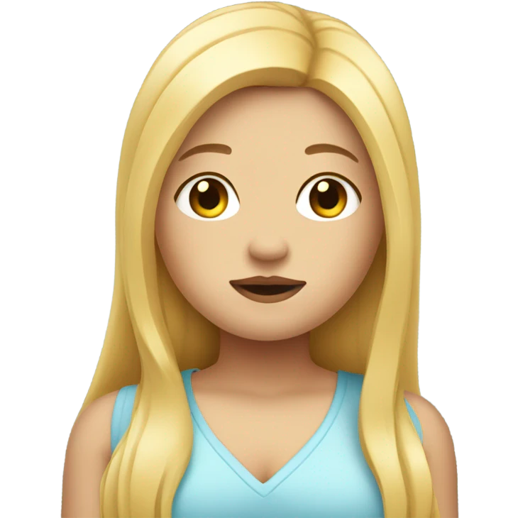 fat girl with fish head and blonde hair  emoji