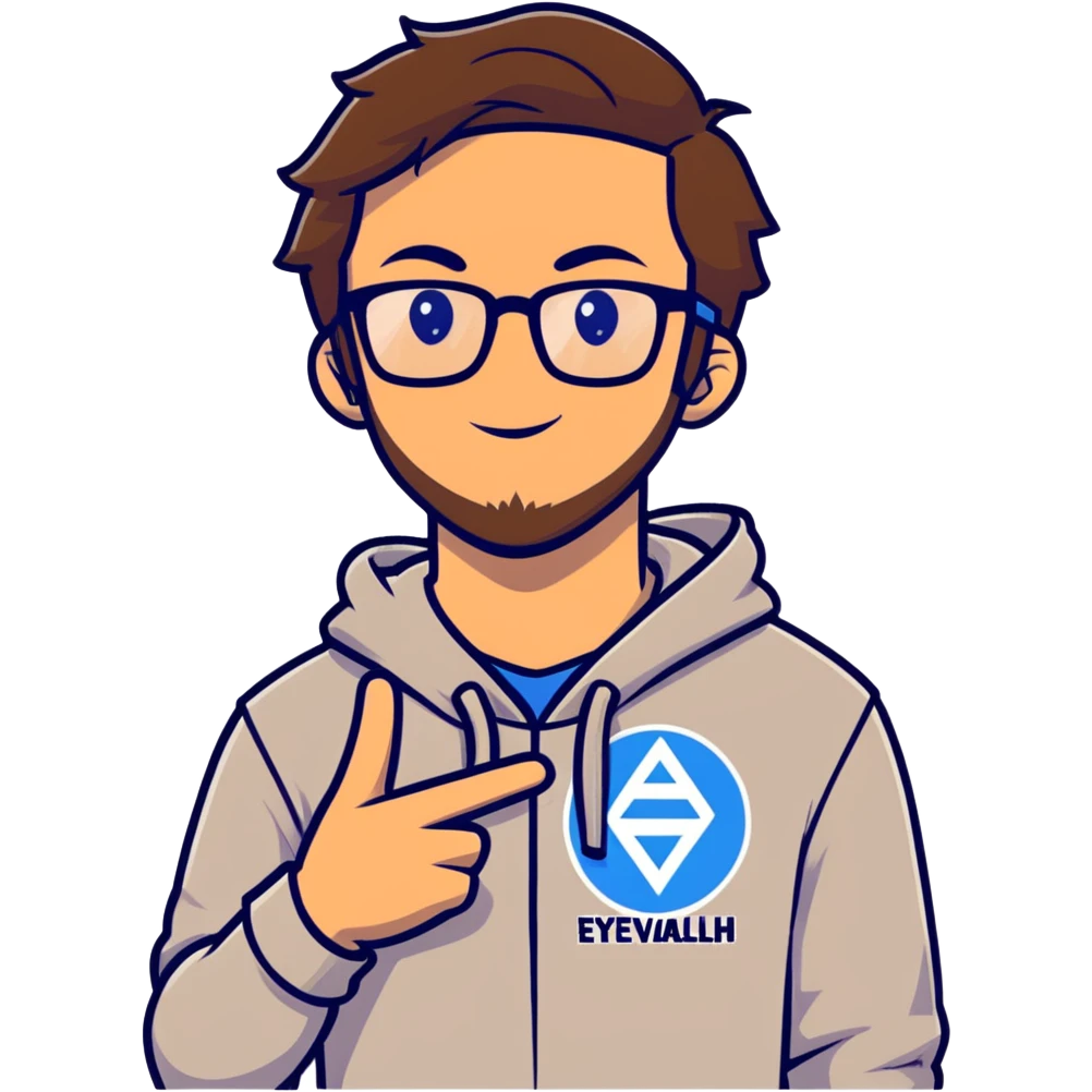 male software developer making 'eyvallah' gesture, right hand on chest, long brown hair tied back, glasses, short beard, light tan skin, wearing a hoodie with </> logo, tech and code background emoji