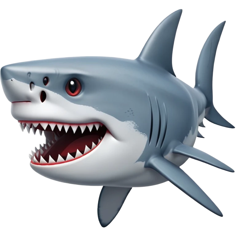 scary shark with sharp teeth emoji