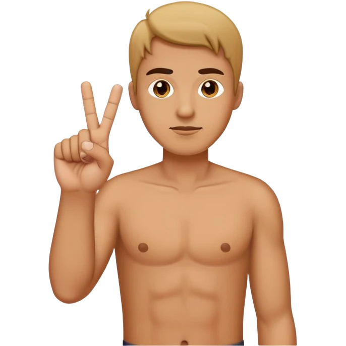 man putting up middle finger emoji