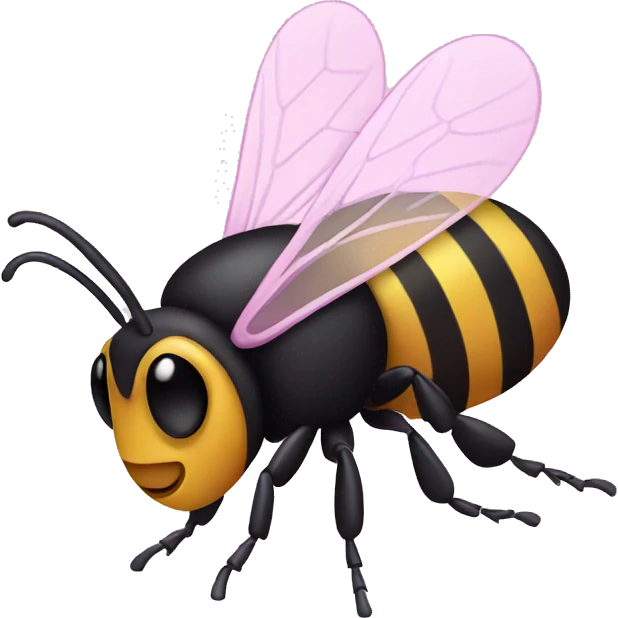 Pink bee emoji