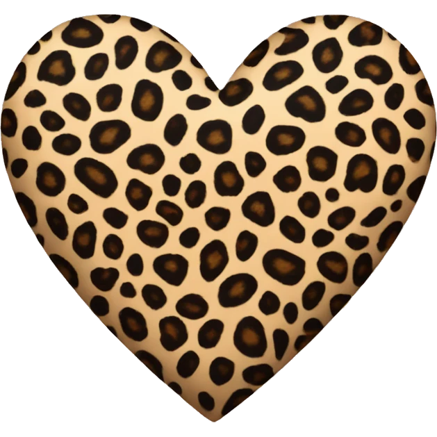 leopard print heart emoji
