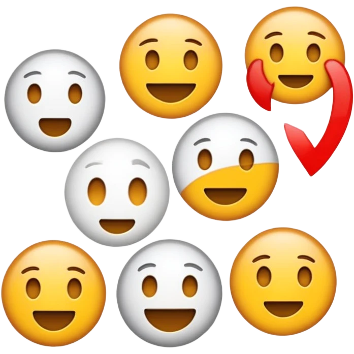 зажим скрепка белого цвета  emoji
