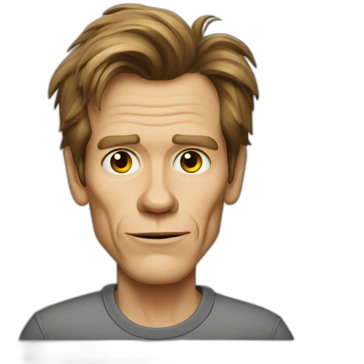 kevin-bacon cartoon wearing shirt emoji