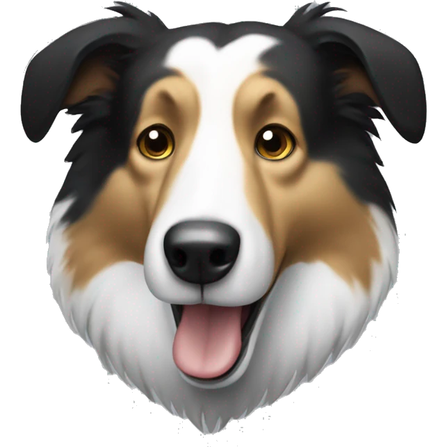 Collie as a badger emoji
