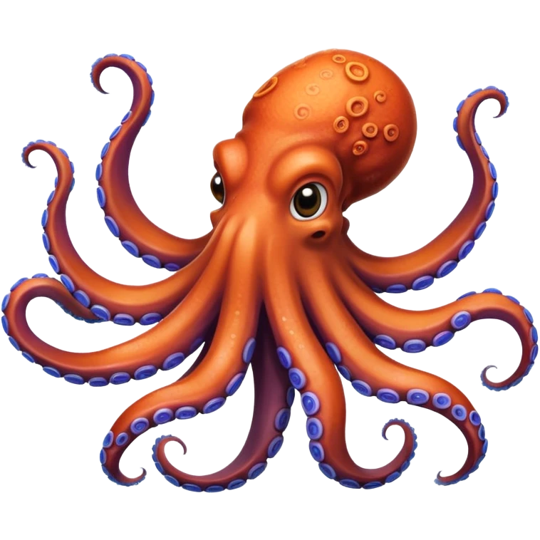 Octopus with different colored tentacles emoji