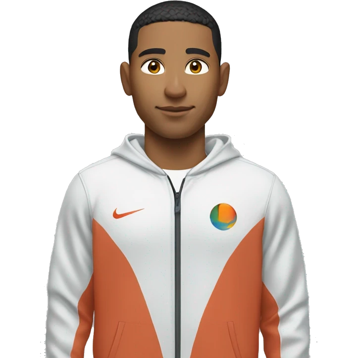 mixed race male in nike tech tracksuit gr emoji