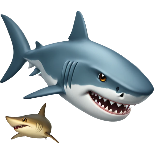 shark with a pussy cat emoji