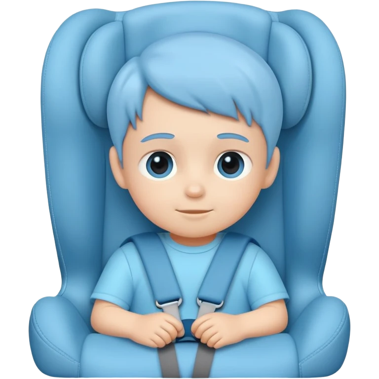 kid car seat pastel blue emoji