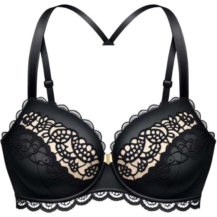 ultra realistic black bra emoji