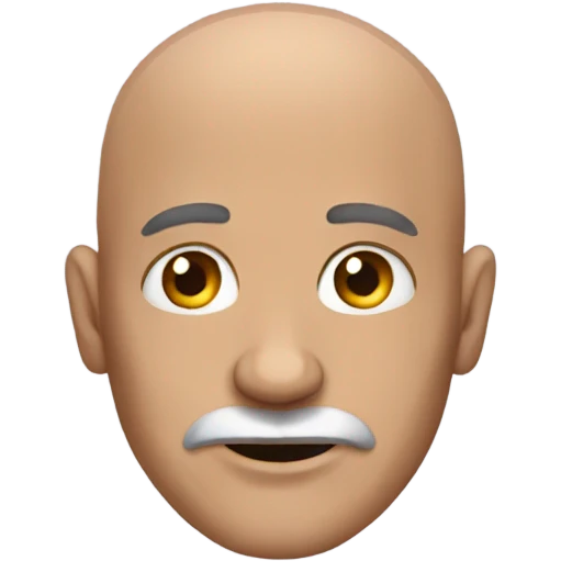 Ugly bald man emoji