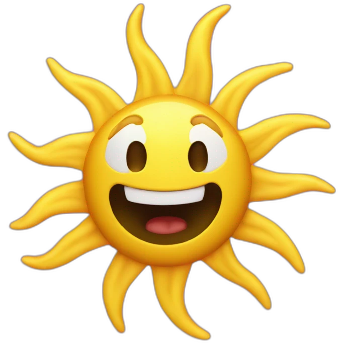 Sun from the Teletubies getting crazy emoji