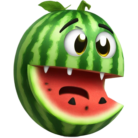 Angry watermelon  emoji