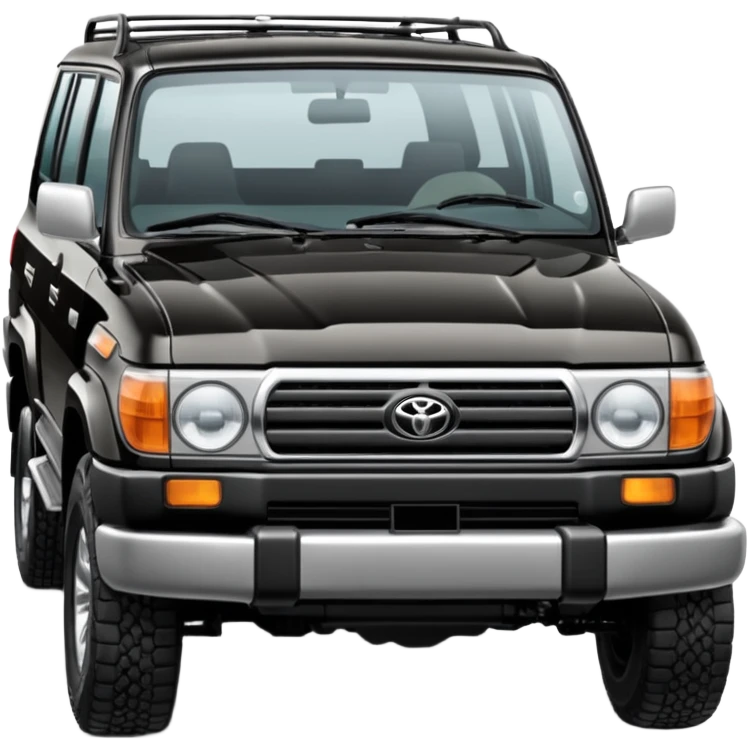 Photorealistic Black Toyota 80 series landcruiser emoji
