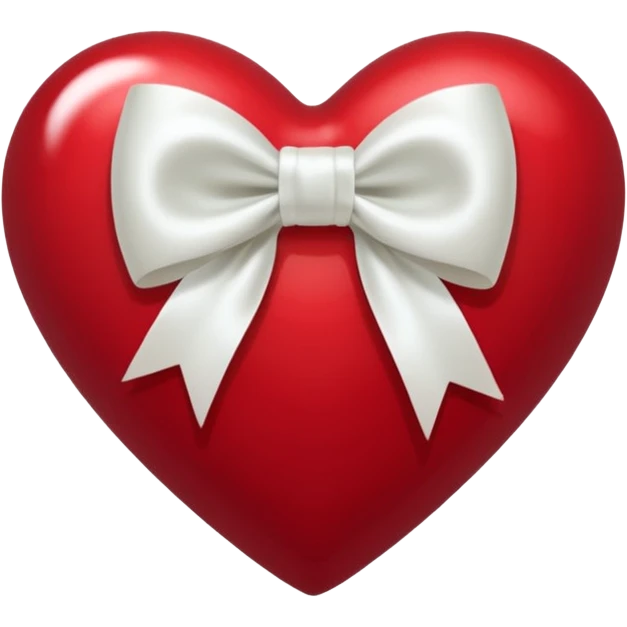 dark red heart with white bow emoji