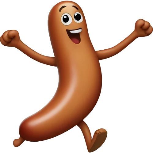 dancing sausage emoji