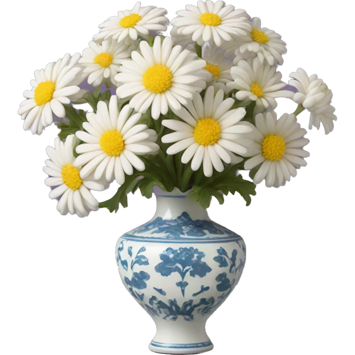 chrysanthemums in a hand shaped vase emoji