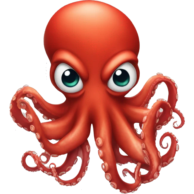 red cartoon octopus angry emoji