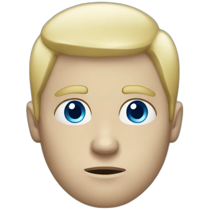 Sad white blonde man with blue eyes emoji