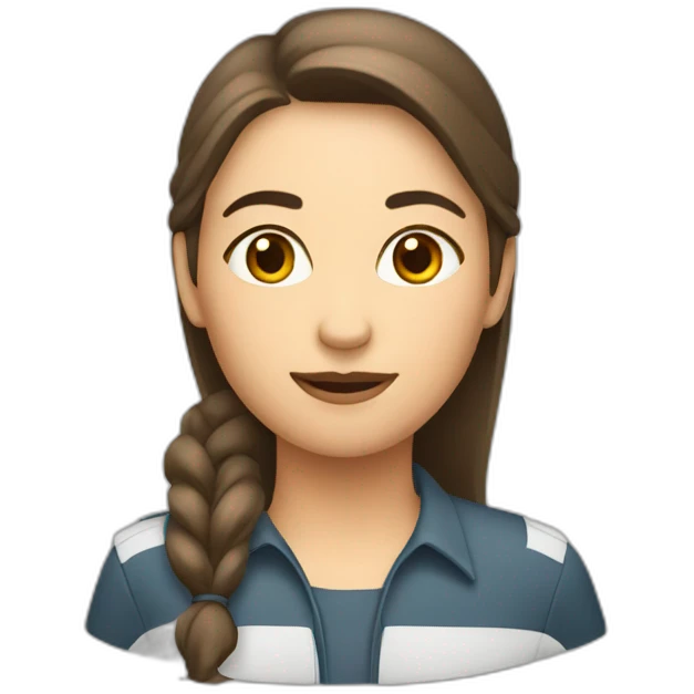 woman driving school driver with brown hairs emoji