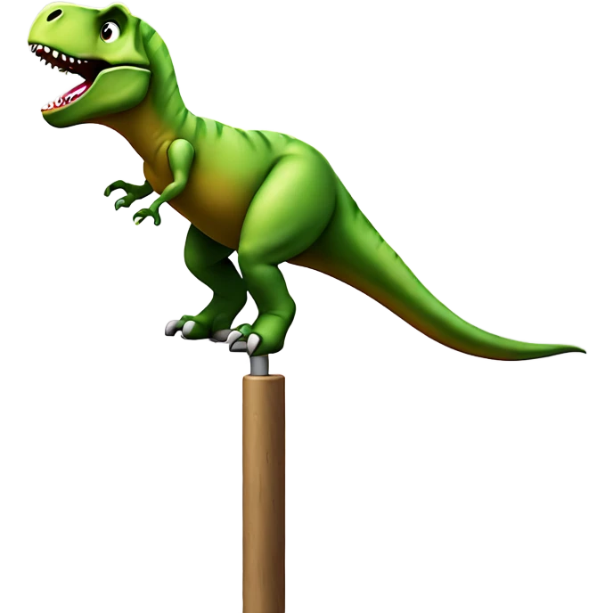 T rex dancing on pole emoji