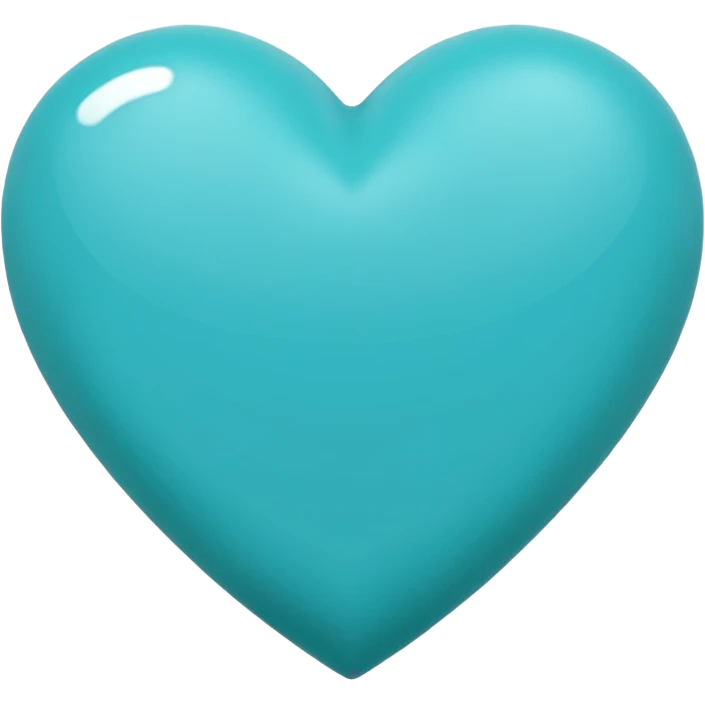 Turquoise heart  emoji