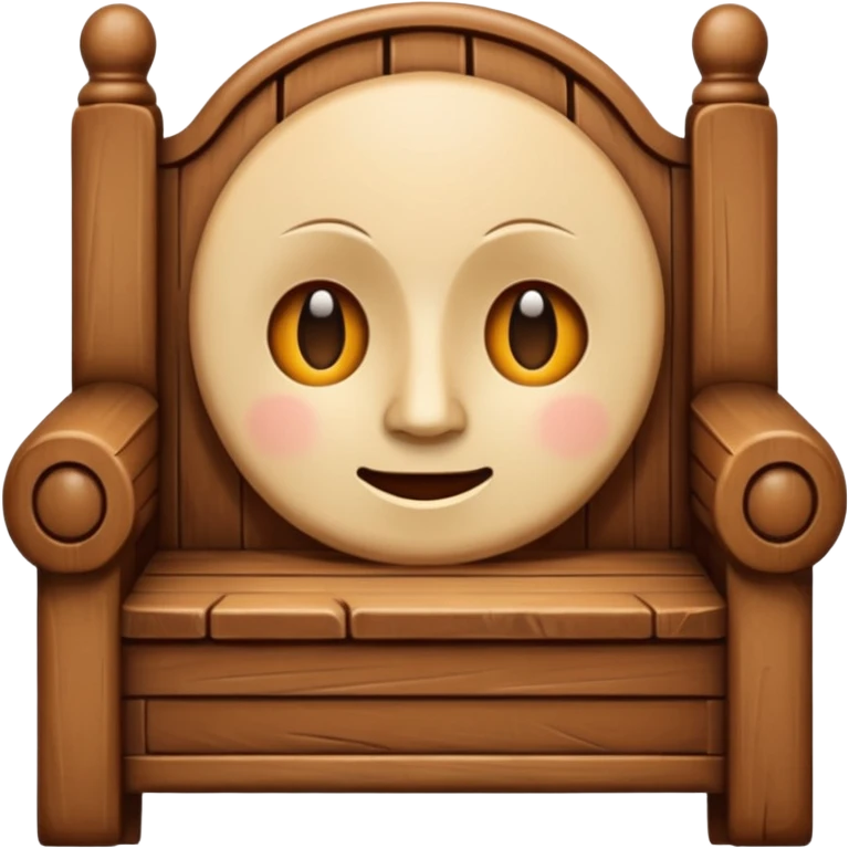 Chair with face emoji