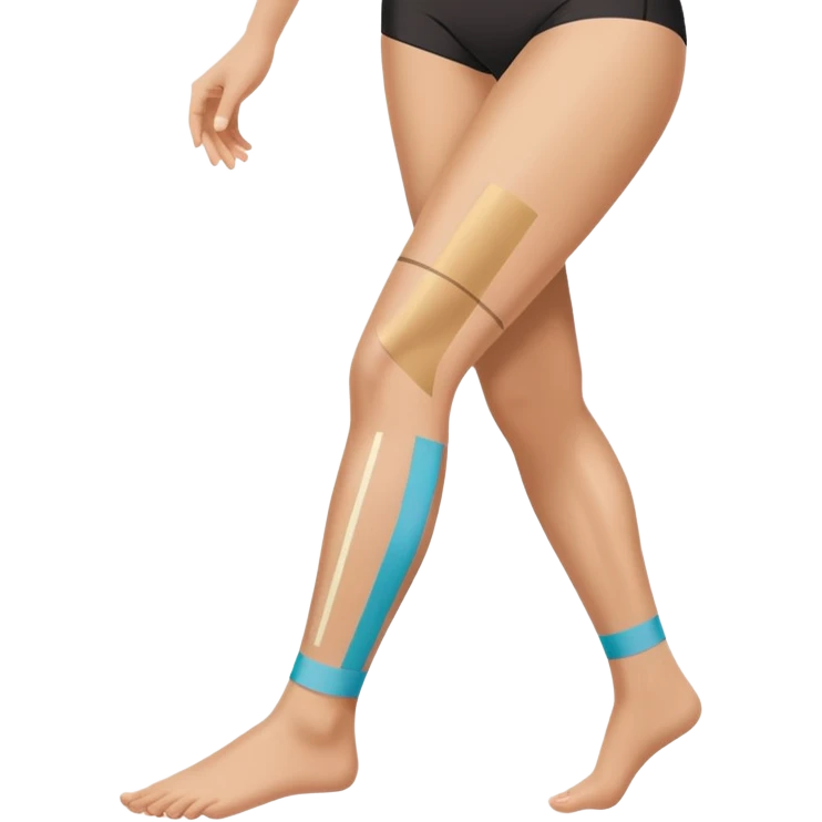 leg with kinesio tape (physiotherapy) emoji