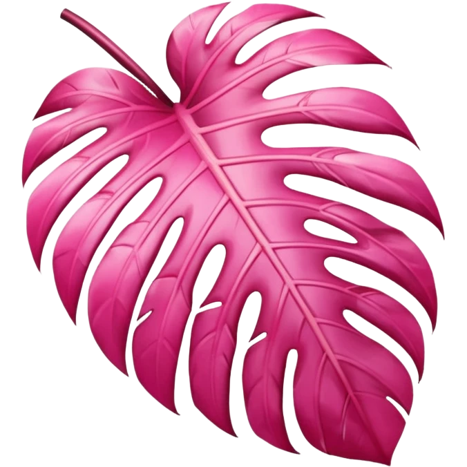 pink monstera leaf emoji