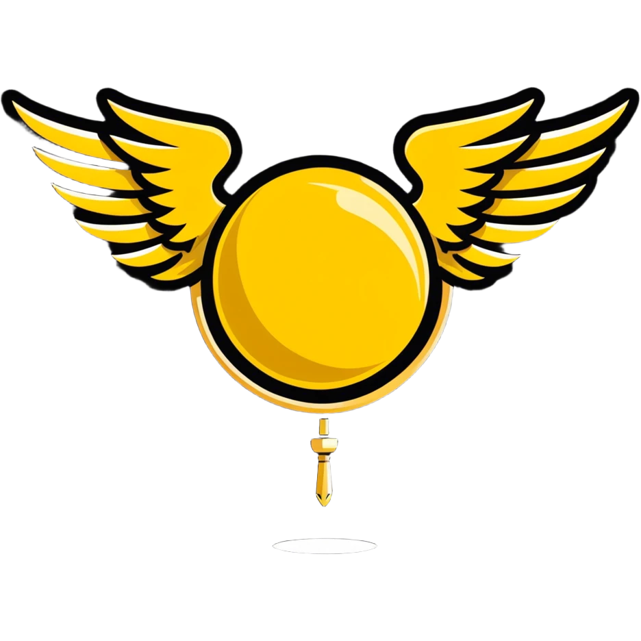 golden snitch with wings emoji