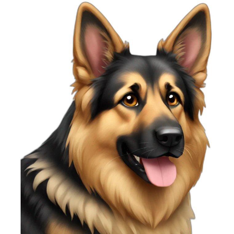 Long haired German Shepard  emoji