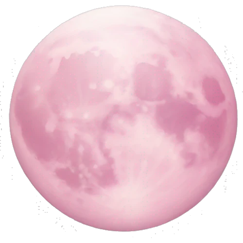 pastel pink moon emoji