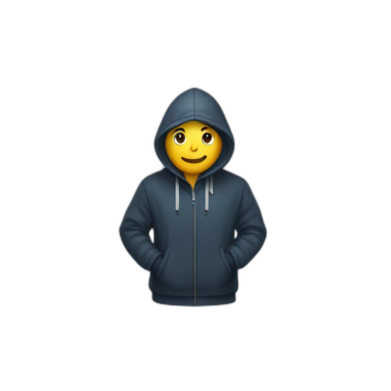 Une personne avec un cagoule emoji