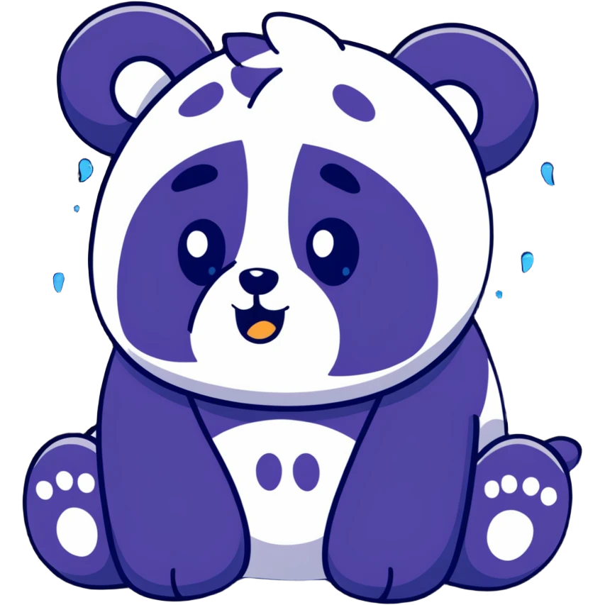 Panda crying  emoji