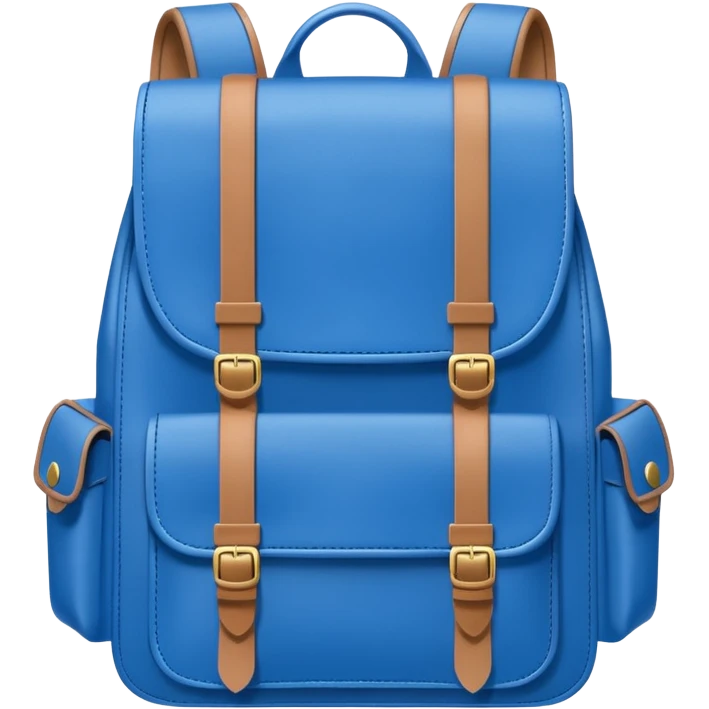 blue school bag and notebook emoji