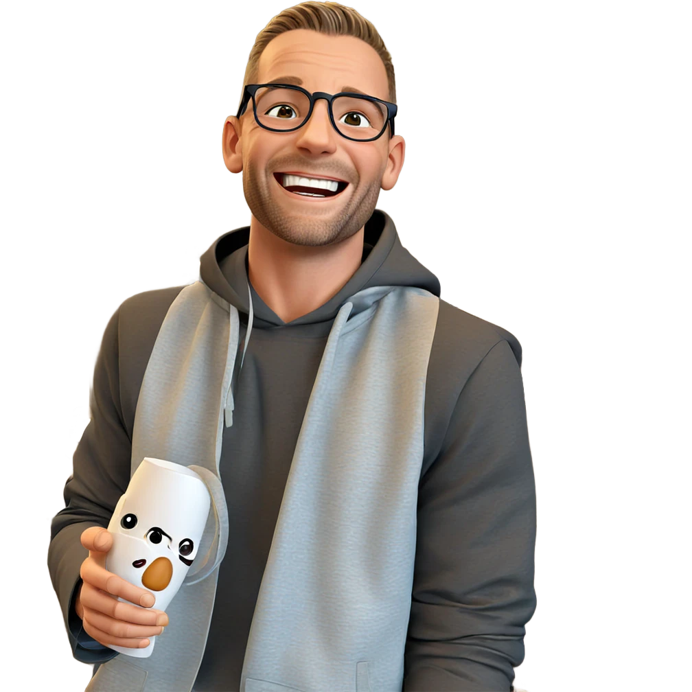 smiling boy with cup indoors emoji