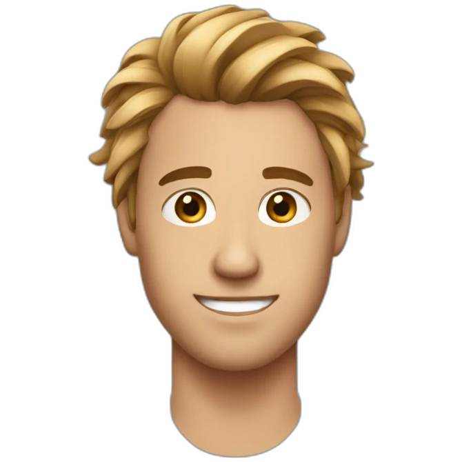 Guy boy braown hair emoji