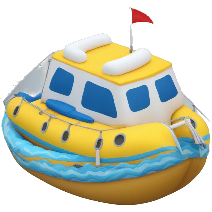 Inflatable catamaran boat emoji