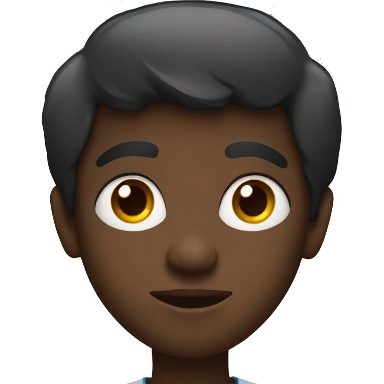 Black boy staring with big eyes emoji