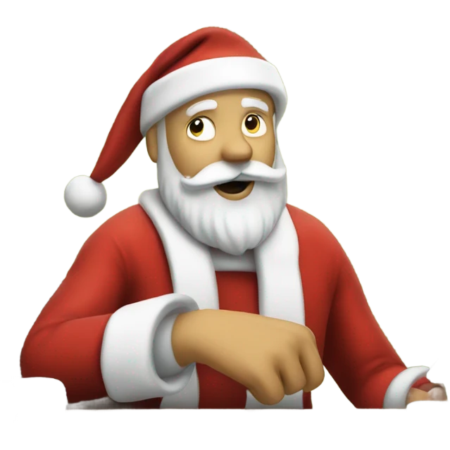 Santa clocking out emoji
