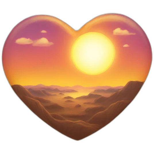 Heart sun  emoji