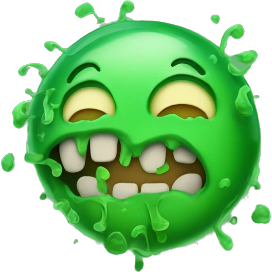 stomach with green vibrations or growling emoji