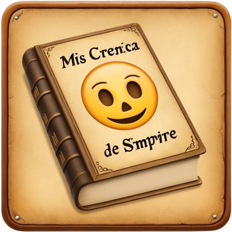 a book with the name "mis creencias de siempre" emoji