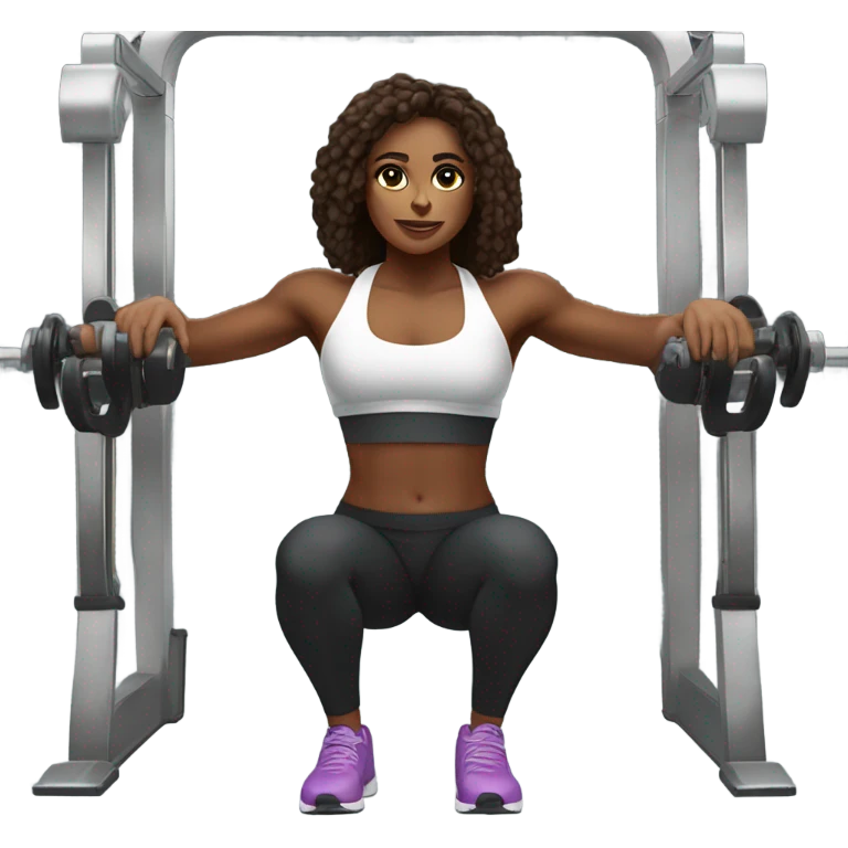 Khalyn on the squat machine slim thick build emoji
