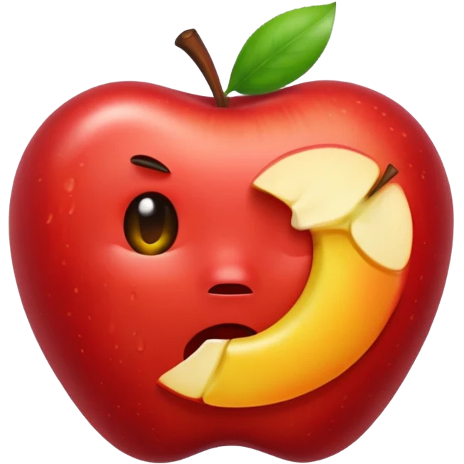 bitten apple emoji